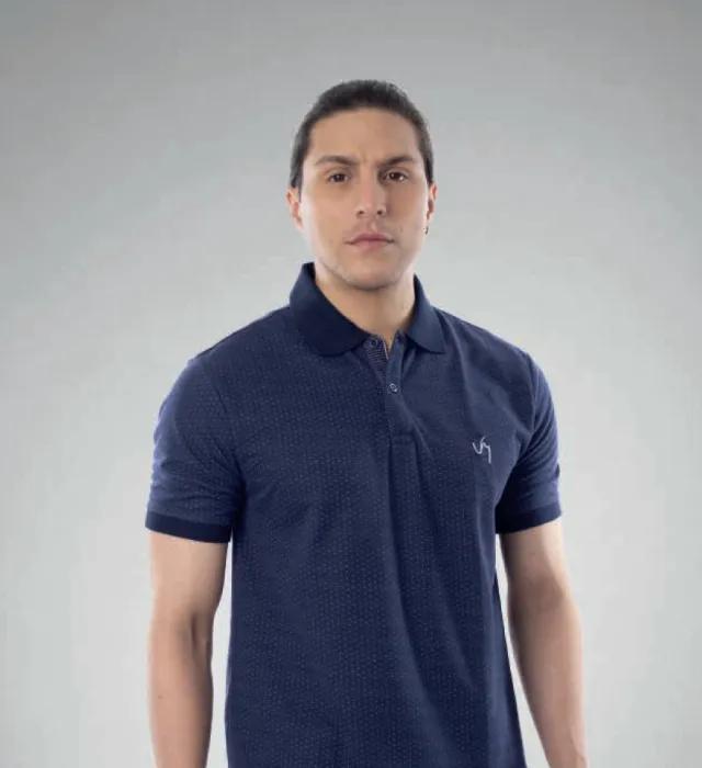 imagen de camiseta polo jacquard