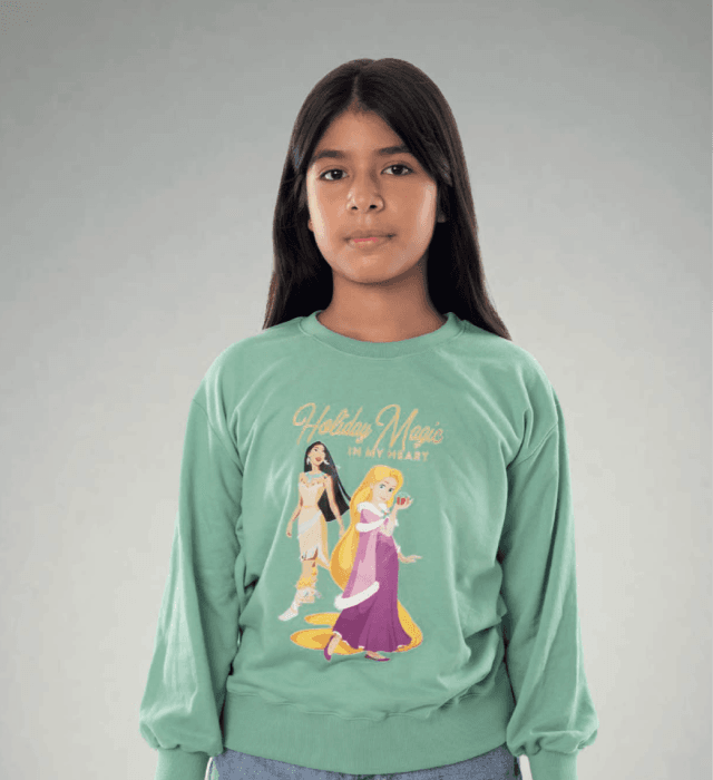 T-shirt Niña verde-azul